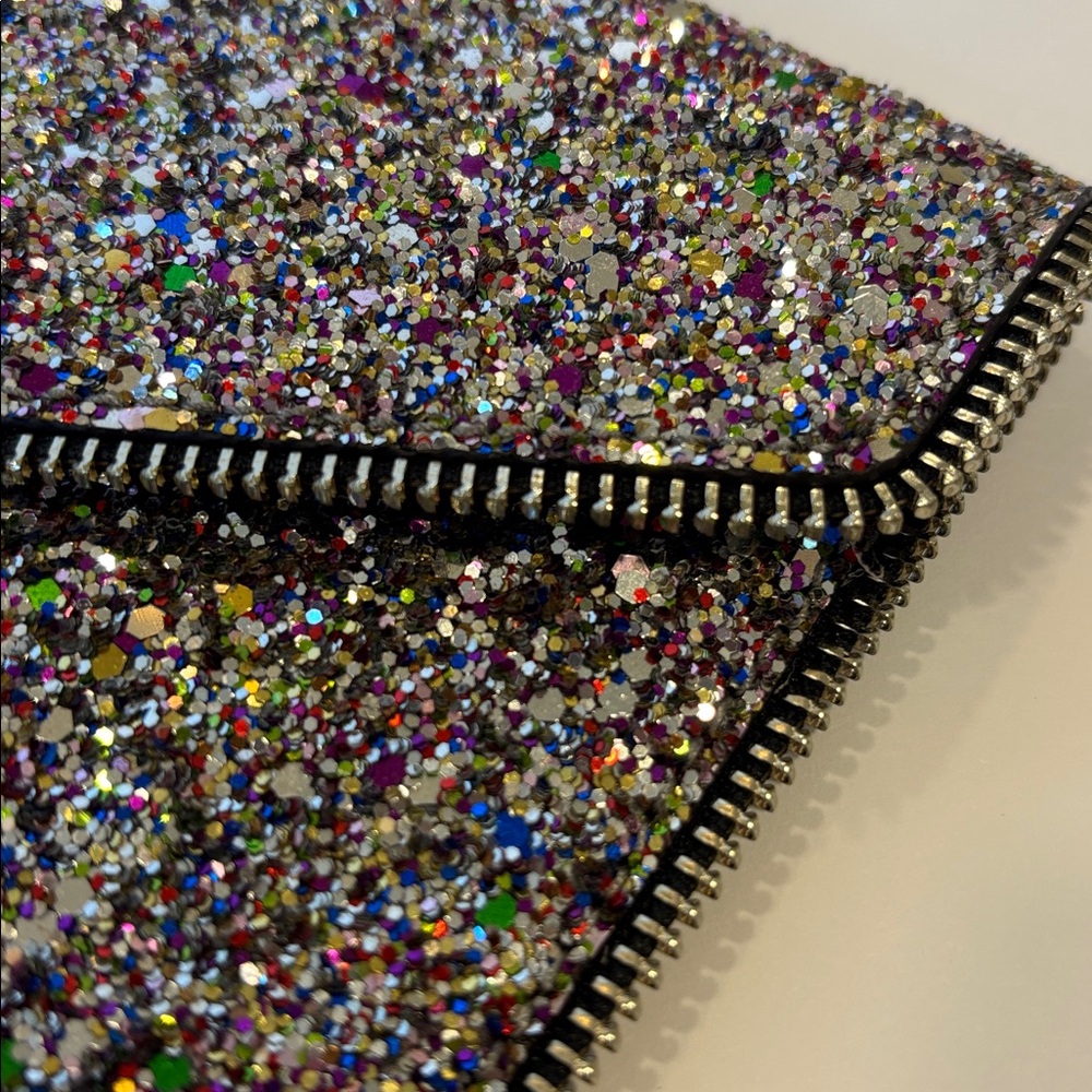 Rebecca Minkoff Glitter Envelope Clutch Like New - Picture 6 of 11